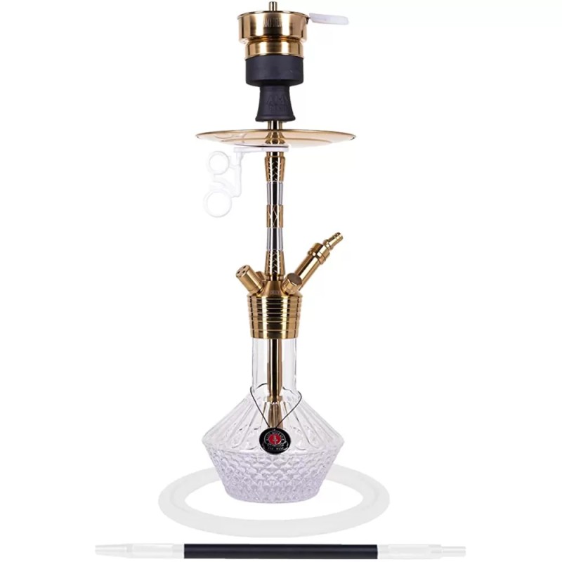 Shisha Amy Deluxe SS33 Gold Transparent