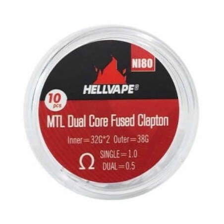 Hellvape MTL Dual Core Fused Clapton NI80 Grzałka